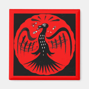 fantastischer Vogel-Volkskunst Magnet