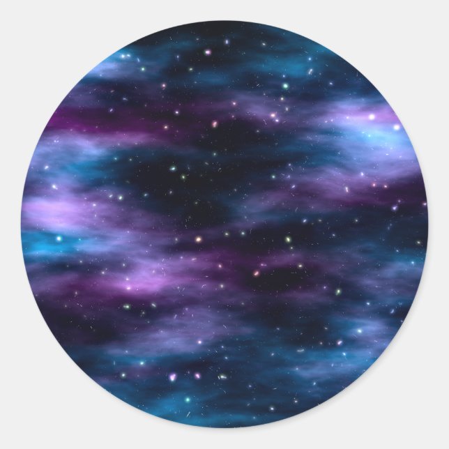 Fantastischer Voyage Space Nebel Runder Aufkleber (Vorderseite)