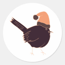 Fantastischer Weihnachtsvogel mit Hut