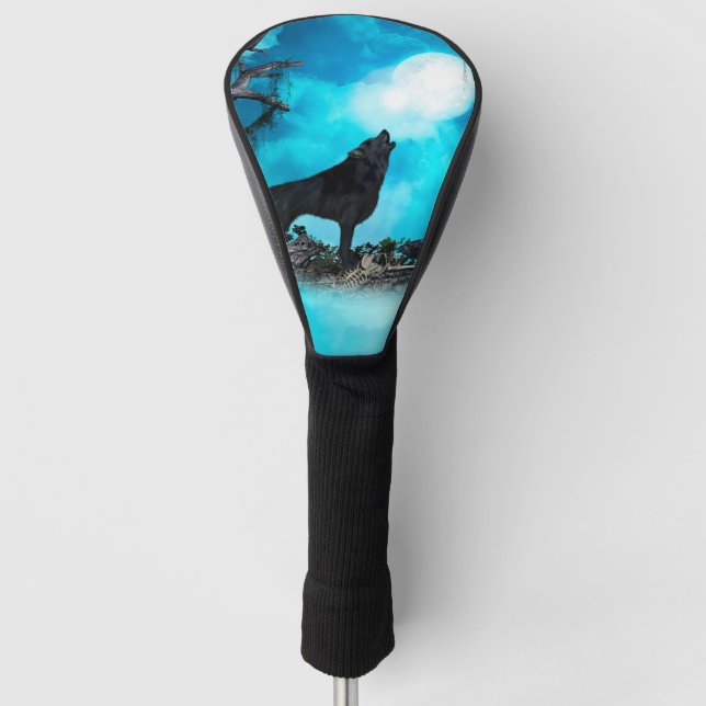 Fantastischer Wolf Golf Headcover (Vorderseite)