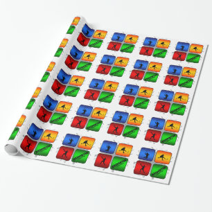 Fantastisches Badminton-städtische Art Geschenkpapier