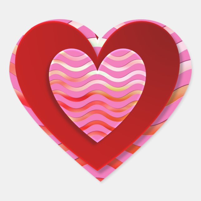 Fantastisches Bild für die Liebe Herz-Aufkleber (Vorderseite)