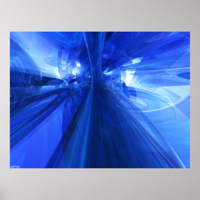 Fantastisches Blau Poster (Vorne)