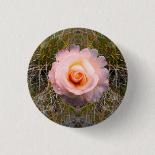 Fantastisches Blumenposter Button
