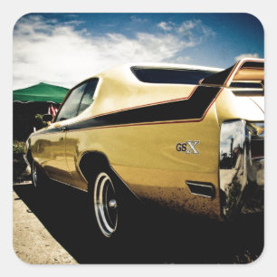 Fantastisches Buick GSX Muskel-Auto Quadratischer Aufkleber