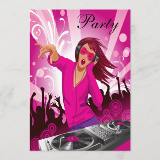 Fantastisches DJ-Party Einladung