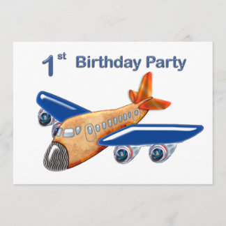 Fantastisches Flugzeug-1. Geburtstag Einladung