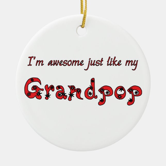 Fantastisches Grandpop Keramikornament (Vorne)
