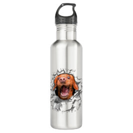 Fantastisches Hundegesicht Edelstahlflasche