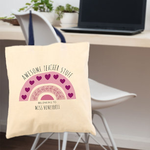 Fantastisches Lehrer-Zeug Boho-Regenbogen Personal Tragetasche