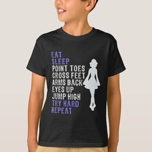 Fantastisches Mädchen-Iren-Tanz-Geschenk essen T-Shirt (Vorderseite)