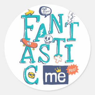 Fantastisches Me Round Sticker Design