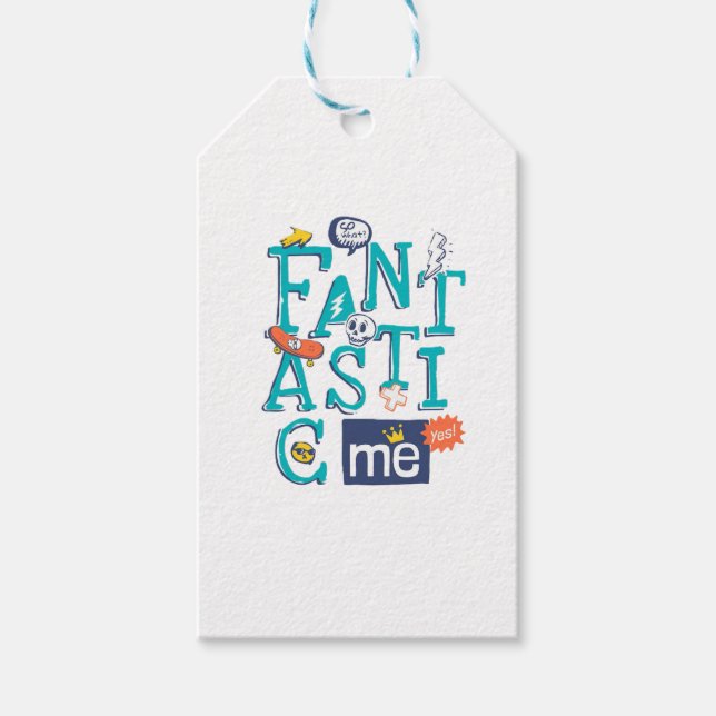 Fantastisches Me Round Sticker Design Geschenkanhänger (Vorderseite)