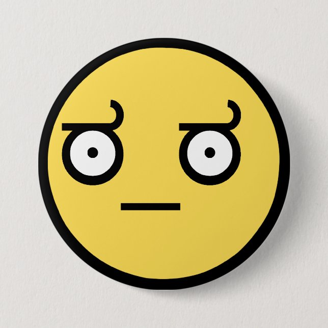 Fantastisches Missbilligungs-Gesicht Button (Vorderseite)