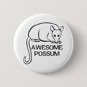 Fantastisches Opossum Button
