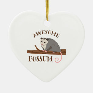 Fantastisches Opossum Keramikornament