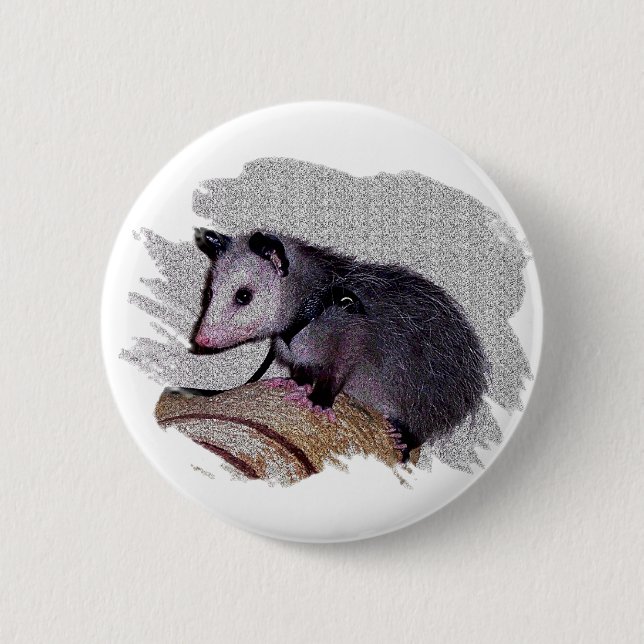 Fantastisches Opossum-Opossum Button (Vorderseite)