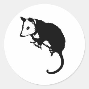 Fantastisches Opossum-Opossum Runder Aufkleber