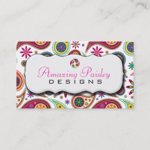 Fantastisches Paisley Visitenkarte