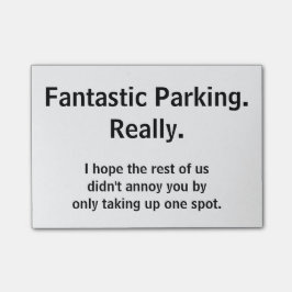 Fantastisches Parken. Wirklich Post-it Klebezettel