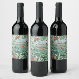 Fantastisches Regenwaldparadies Weinetikett