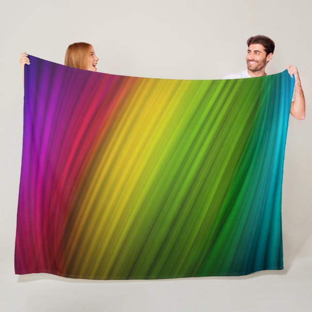 Fantastisches Spektrum an Regenbogenfarben Fleecedecke (Beispiel)