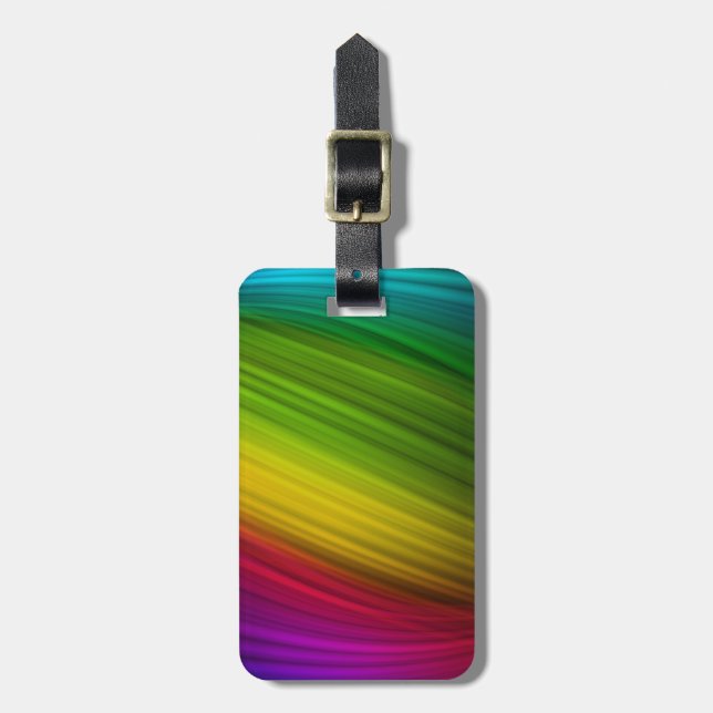 Fantastisches Spektrum an Regenbogenfarben Gepäckanhänger (Vorderseite vertikal)
