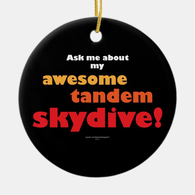 Fantastisches TandemSkydive Keramikornament (Vorne)