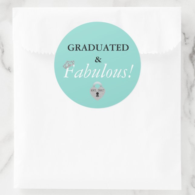 Fantastisches und Abschluss-Party Runder Aufkleber (Tasche)