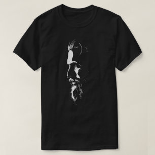 Fantastisches und mysteriöses Manngesicht mit Bar T-Shirt