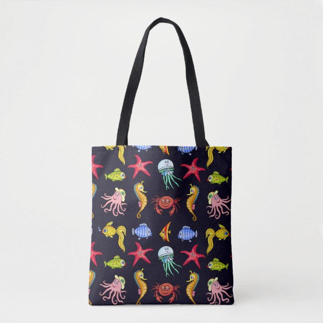 Fantastisches Wassermuster mit herrlich orangefarb Tasche (Vorderseite)