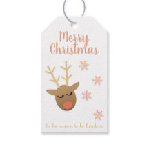 Fantastisches Weihnachtsfest Rentier Pink Gold