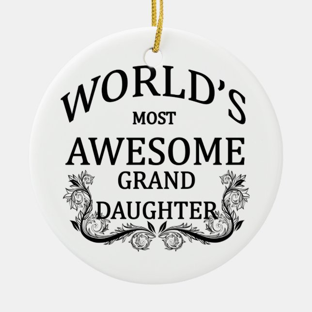 Fantastischste Enkelin der Welt die Keramik Ornament (Vorne)