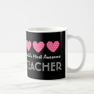 Fantastischste Herzen V06 der LEHRER der Welt Kaffeetasse