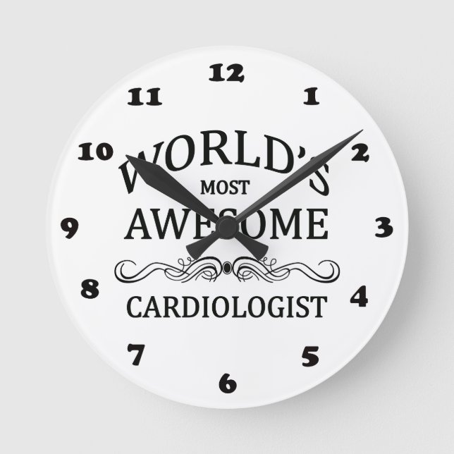 Fantastischste Kardiologe der Welt der Runde Wanduhr (Vorderseite)