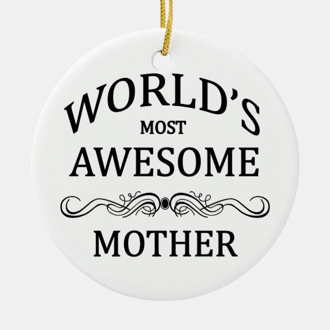 Fantastischste Mutter der Welt die Keramikornament (Vorne)