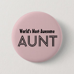 Fantastischste TANTE kundenspezifisches rosa Button