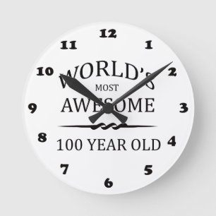 Fantastischsten 100 Jährigen der Welt die Runde Wanduhr