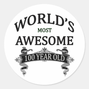 Fantastischsten 100 Jährigen der Welt die Runder Aufkleber