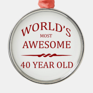 Fantastischsten 40 Jährigen der Welt die Ornament Aus Metall