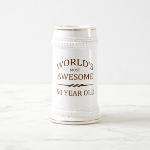 Fantastischsten 50 Jährigen der Welt die Bierglas