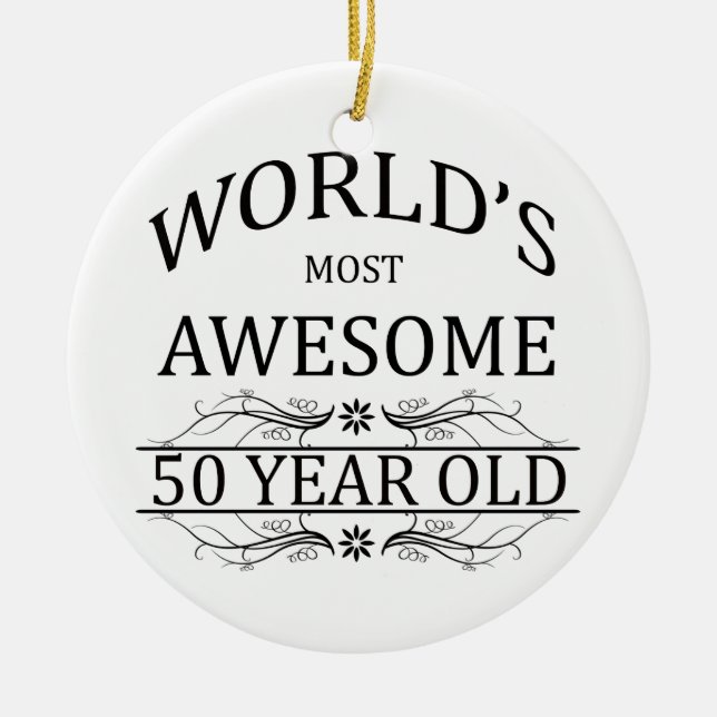 Fantastischsten 50 Jährigen der Welt die Keramikornament (Vorne)