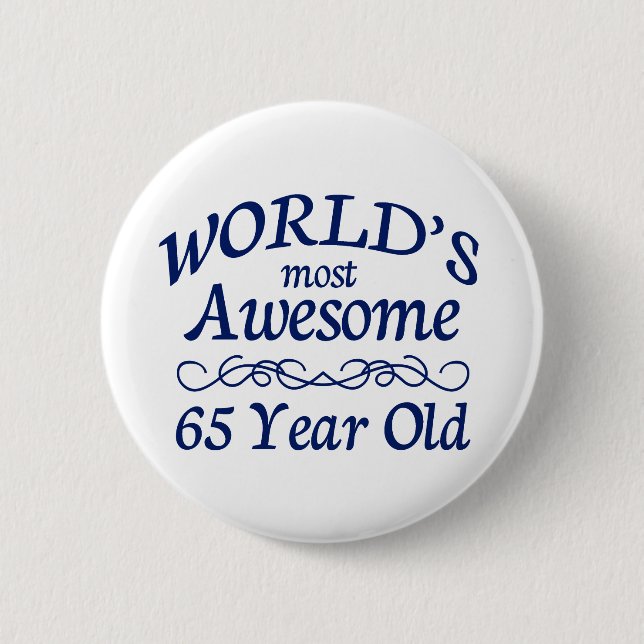 Fantastischsten 65 Jährigen der Welt die Button (Vorderseite)