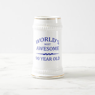 Fantastischsten 90 Jährigen der Welt die Bierglas