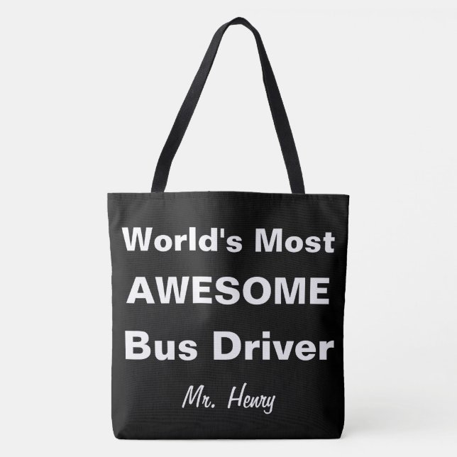 Fantastischster Bustreiber der Welt personalisiert Tasche (Vorderseite)