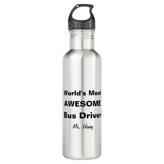 Fantastischster Bustreiber der Welt personalisiert Trinkflasche (Vorderseite)