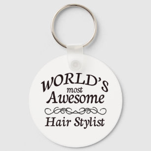 Fantastischster das Haar-Stylist der Welt Schlüsselanhänger
