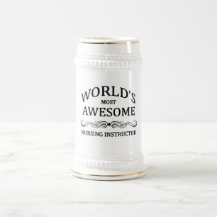 Fantastischster die Krankenpflege-Lehrer der Welt Bierglas