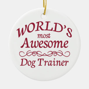 Fantastischster Trainer der Welt Hunde Keramikornament