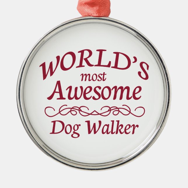 Fantastischster Wanderer der Welt Hunde Silbernes Ornament (Vorne)